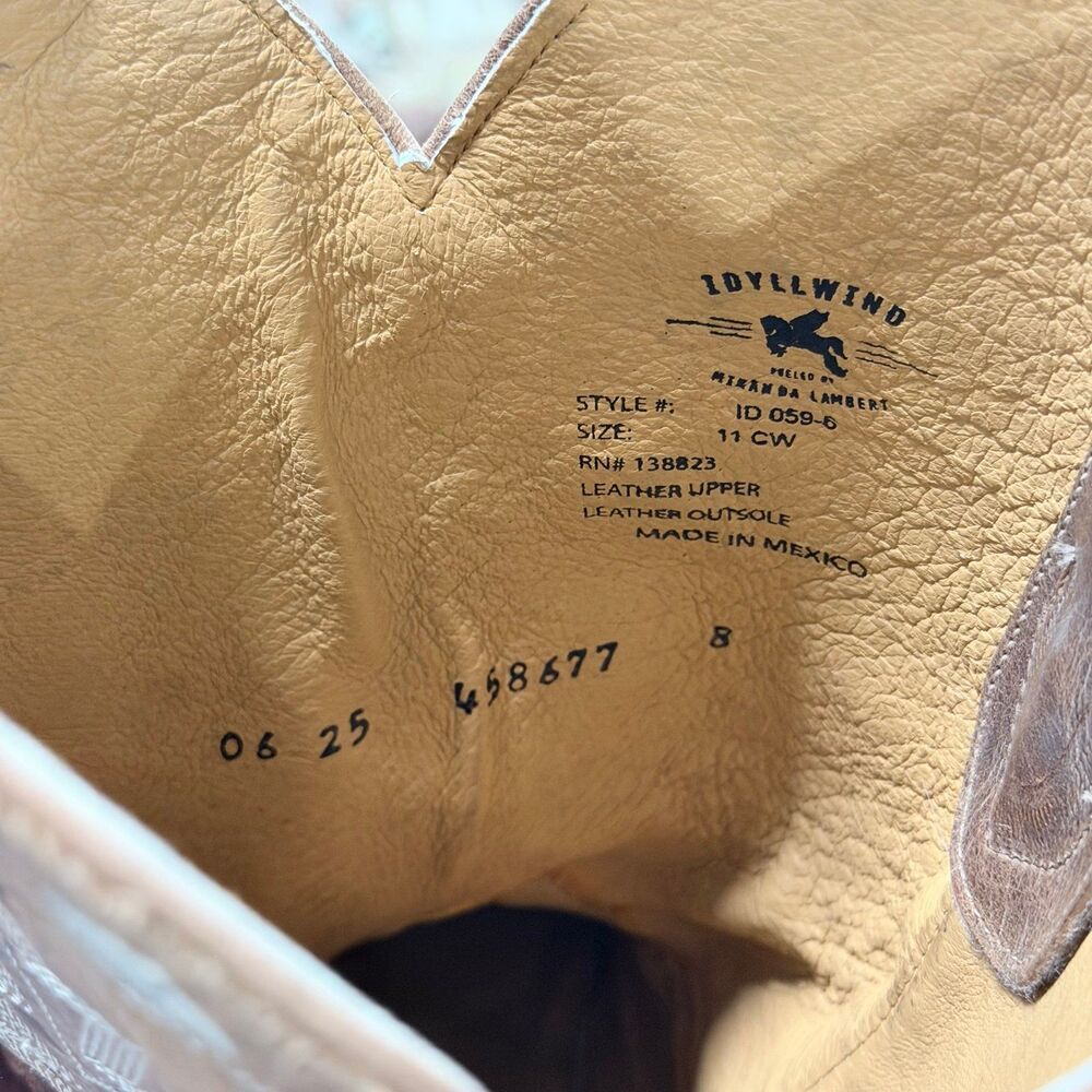 Idyllwind by Miranda Lambert Outlaw Womens Cowboy Western Boots Sz 11 CW Leather - Picture 8 of 10